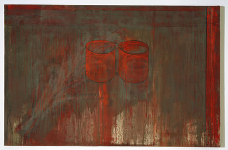 Ohne Titel (Zwei rote Büchsen), 1984, Franz  Wanner